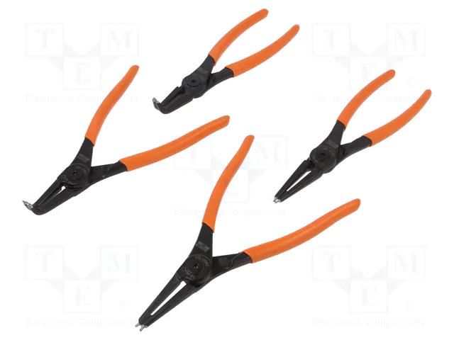 Kit: pliers; for circlip; Features: PVC coated handles; 4pcs. BAHCO SA.28-29/S4