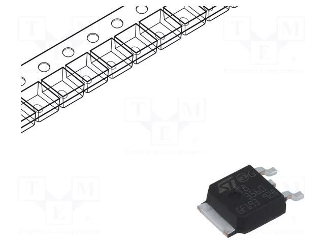 Triac; 600V; 8A; DPAK; Igt: 35mA; Ifsm: 80A STMicroelectronics T835-600B-TR