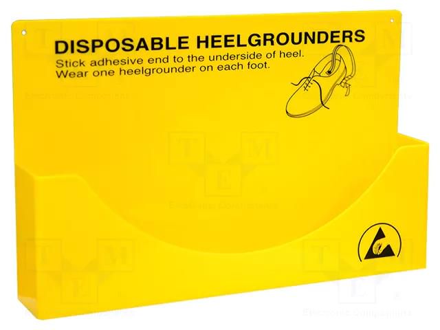 Bin; ESD; 314x200x55mm; 312x98x53mm; black,yellow ANTISTAT ATS-068-0019