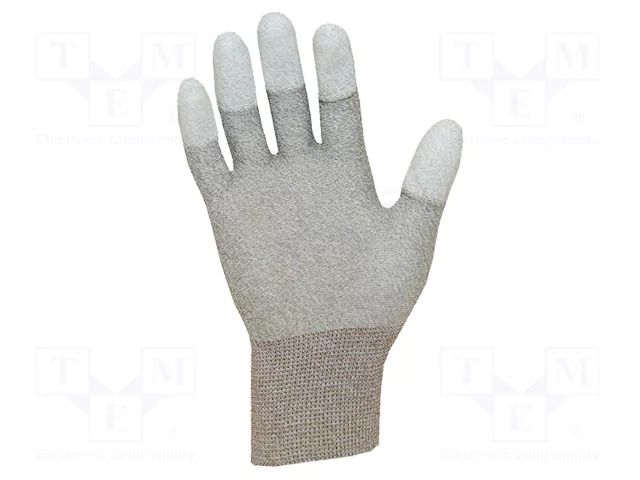 Protective gloves; ESD; S; 2pcs; copper,polyester; <100kΩ ANTISTAT ATS-109-0037P