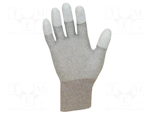 Protective gloves; ESD; L; copper,polyester; <100kΩ ANTISTAT ATS-109-0039P