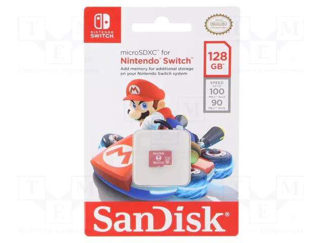 Memory card; Nintendo Switch; microSDXC; R: 100MB/s; W: 90MB/s SANDISK SDSQXAO-128G-GNCZN