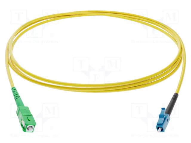Fiber patch cord; LC/UPC,SC/APC; 1m; Optical fiber: 9/125um; Gold FIBRAIN FIBRAIN-PATCH-019