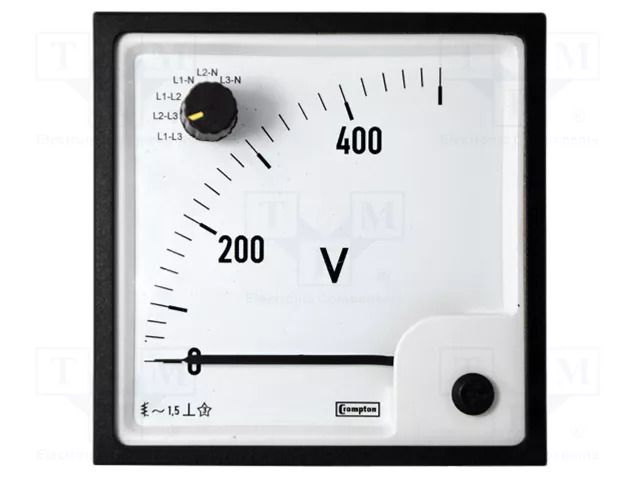 Voltmeter; on panel; VAC: 0÷300V; Class: 1.5; True RMS; Uin: 300V CROMPTON - TE CONNECTIVITY E244-02Q-G-01