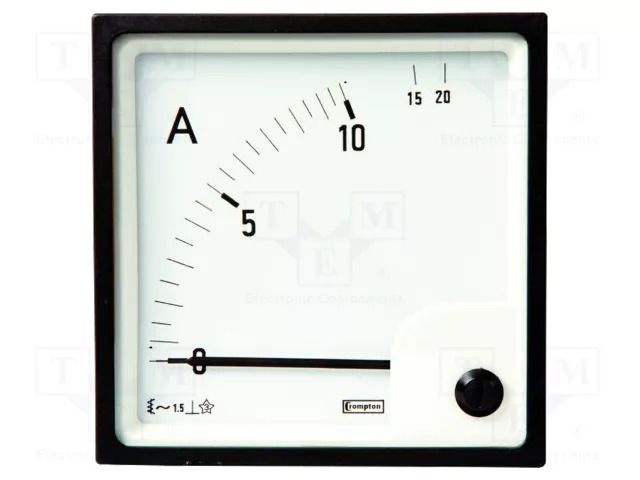 Ammeter; on panel; I AC: 0÷15A; True RMS; Class: 1.5; 50÷60Hz CROMPTON / TE CONNECTIVITY E243-02A-G-04