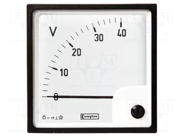 Voltmeter; on panel; 0÷150V; Class: 1.5; 48x48mm CROMPTON - TE CONNECTIVITY E242-89V-G-07