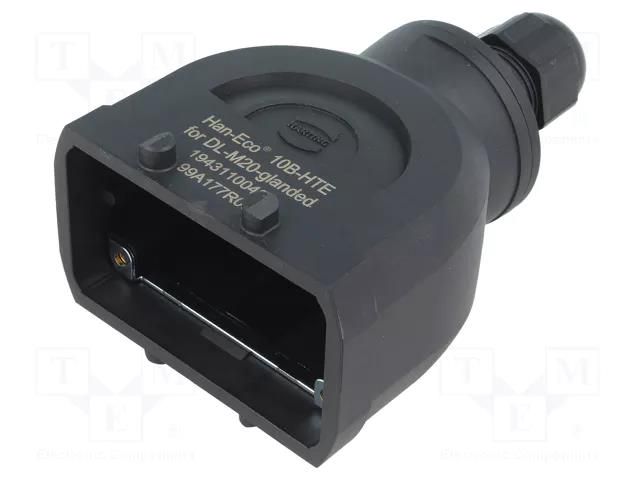 Enclosure for connectors: HDC; IP66; for cable; Han-Eco® B; M20 HARTING 19431100425
