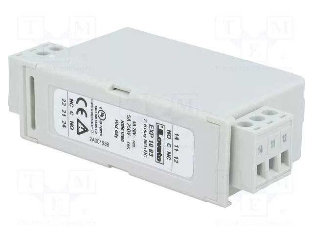 Extension module; for DIN rail mounting; Output: relay x2 LOVATO ELECTRIC EXP1003