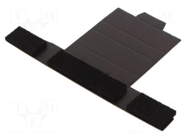 Box with foam; ESD; 90x30x15mm; cardboards; black ANTISTAT ATS-027-0020