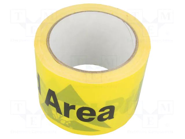 Tape: warning; L: 33m; W: 75mm ANTISTAT ATS-054-0007