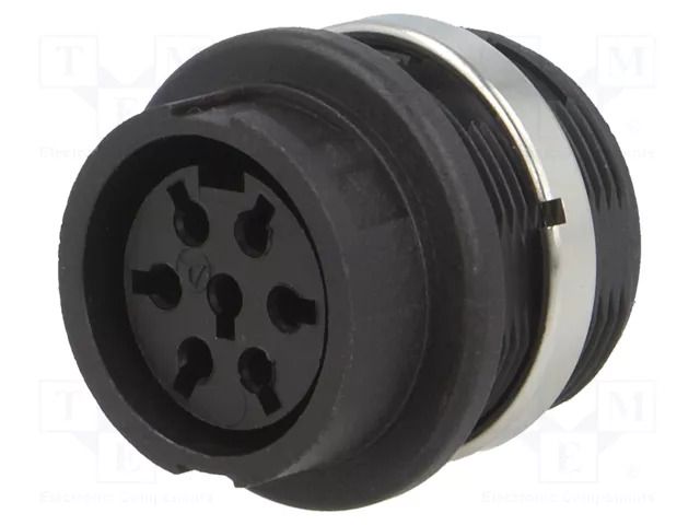 Connector: DIN; socket; female; w/o contacts; C091B; PIN: 7; 360° AMPHENOL C091-3437-050