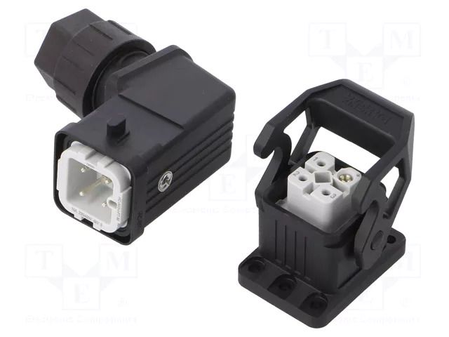 Connector: HDC; male + female; PIN: 4; 10A; 230V; HDC; 3+PE; M20 PHOENIX CONTACT HCSTAA03PTBWSHSM2