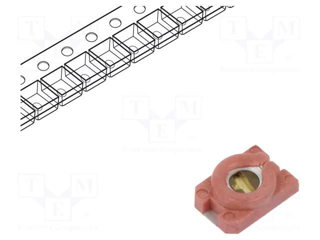 Trimmer: ceramic; 5.5pF÷20pF; SMD; pink; 100VDC; Diel: N900 SR PASSIVES SR201TR