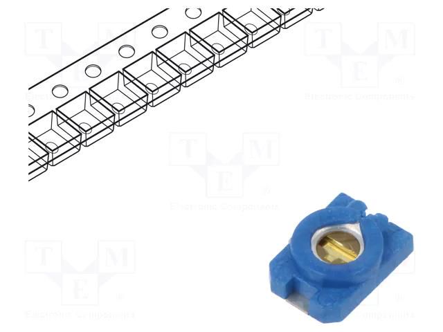 Trimmer: ceramic; 2pF÷6pF; SMD; blue; 100VDC; Diel: NP0 SR PASSIVES SR600TR