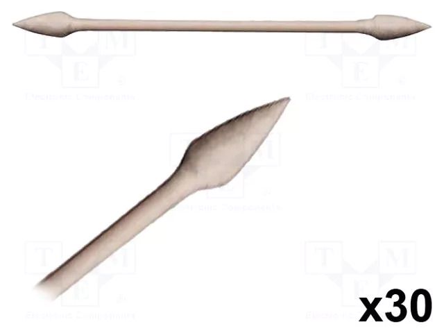 Cleaning cloth: cleaning sticks; 30pcs; L: 79.4mm; double-sided Techspray TCH-2313-30