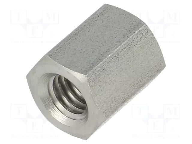 Screwed spacer sleeve; 12mm; Int.thread: M6; hexagonal DREMEC TFF-M6X12/DR149