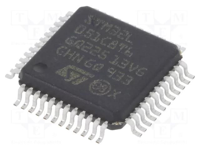IC: STM32 ARM microcontroller; 32MHz; LQFP48; 1.65÷3.6VDC STMicroelectronics STM32L051C8T6