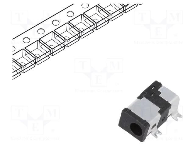 Connector: DC supply; socket; male; angled 90°; SMT; 2.35/0.7mm HSM C9746-GCVBR000R