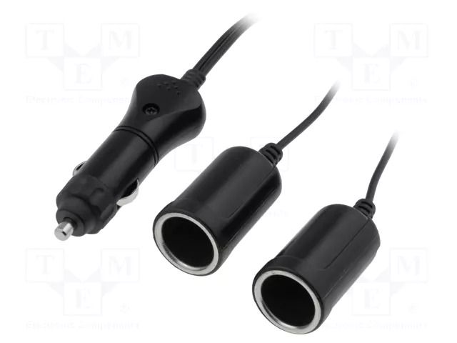Cigarette lighter socket extension cord; Sup.volt: 7÷12VDC SCI A13-26B23A2-J7Z
