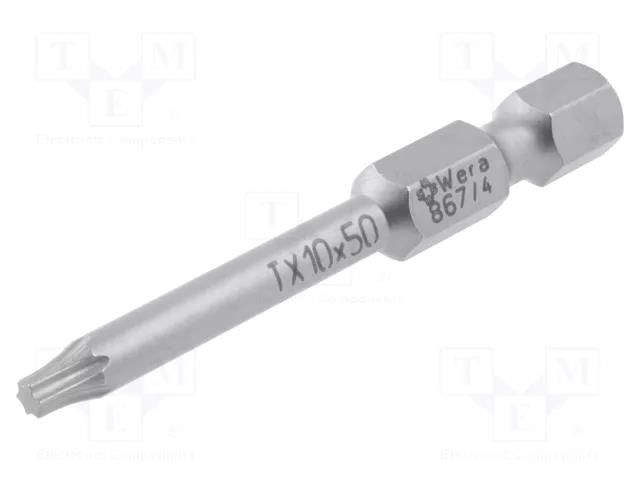 Screwdriver bit; Torx®; TX10; Overall len: 50mm WERA WERA.867/4/10