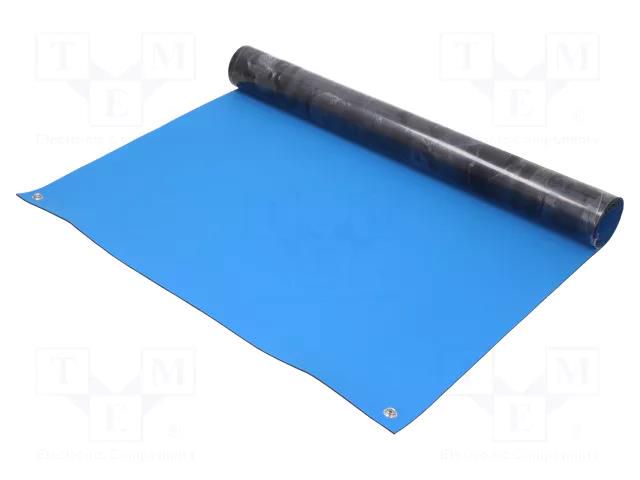 Mat: bench; ESD; blue; L: 1.2m; Width: 0.6m; Thick: 2mm; 180°C ANTISTAT ATS-082-0028F