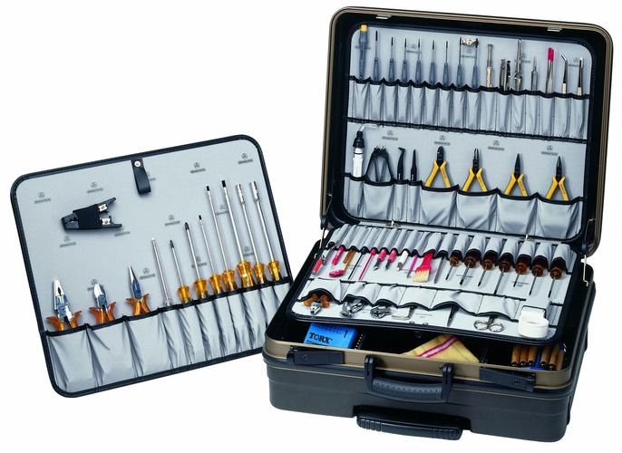 Electronic Service Case "COMPACT MOBIL" with 63 tools ( Tool tray 7010, 7020, 7060) 7100