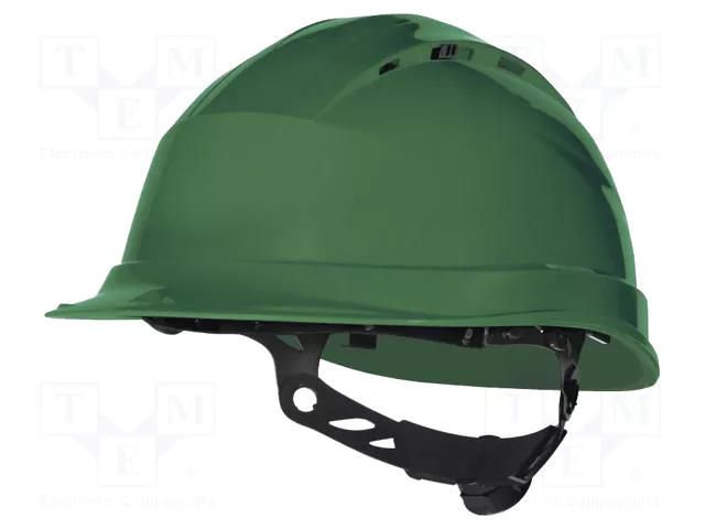 Protective helmet; adjustable; Size: 53÷63mm; green; QUARTZ UP IV DELTA PLUS DEL-QUARUP4VE
