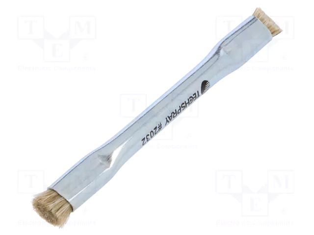 Brush; horse hair; double sided; Handle material: metal Techspray TCH-2032-1
