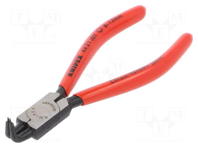 Pliers; for circlip; internal; 8÷13mm; Pliers len: 130mm; angular KNIPEX KNP.4421J01