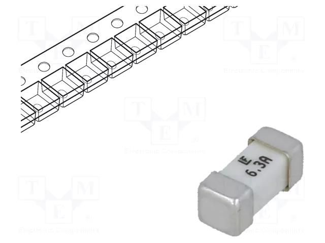 Fuse: fuse; 6.3A; 125VAC; 125V; 125VDC; ultra rapid; ceramic; SMD LITTELFUSE 045306.3MR