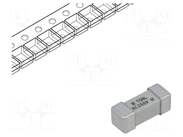 Fuse: fuse; 5A; 250VAC; 250V; time-lag; ceramic; 12.1x4.5mm; SMD; 465 LITTELFUSE 0465005.DR