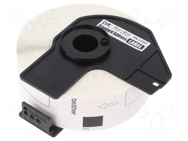 Label; 29mm; 90mm; white; Character colour: black; self-adhesive BROTHER BR-DK11201