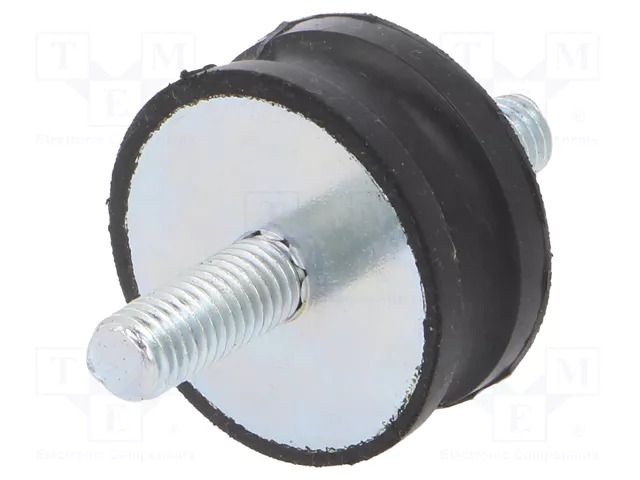 Vibration damper; M8; Ø: 35mm; rubber; L: 15mm; Thread len: 20mm ELESA+GANTER DVC1-433276