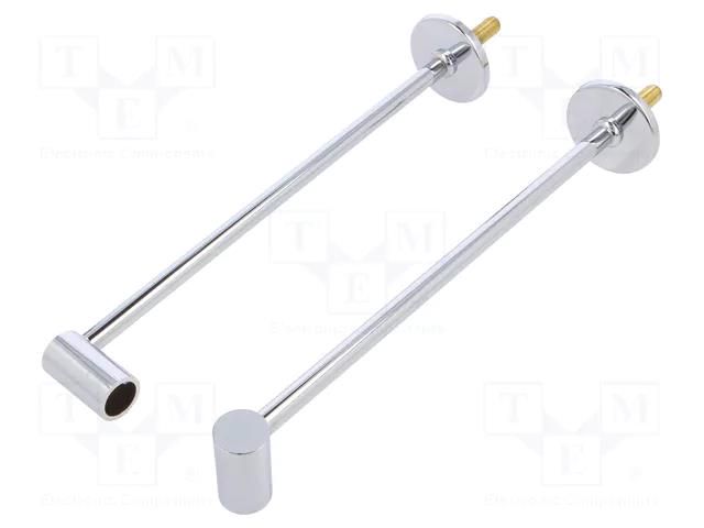 Holder; chromium plated; 200mm; 2pcs; brass,steel TOPMET TOP-86180003