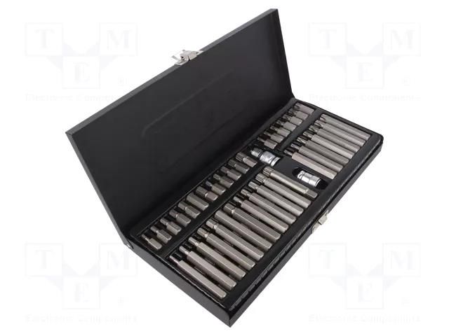 Kit: screwdriver bits; hex key,spline (12-angles),Torx®; 40pcs. YATO YT-0400