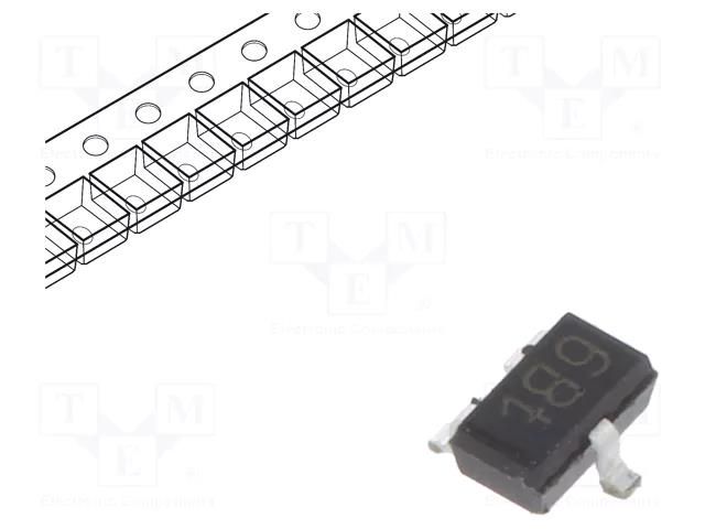 Transistor: NPN; bipolar; 45V; 0.5A; 290mW; SC70,SOT323 NEXPERIA BC817-25W.115