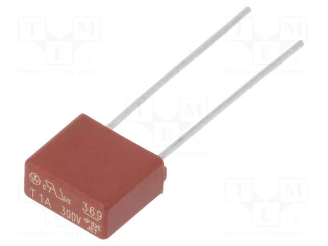 Fuse: fuse; 1A; 300VAC; time-lag; TE5; 369; 5.08mm LITTELFUSE 36911000000