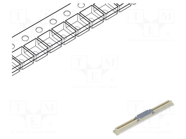 Connector: PCB to PCB; socket; PIN: 120; BergStak; vertical; SMT AMPHENOL COMMUNICATIONS SOLUTIONS 61082-121402LF/C
