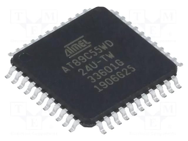 IC: microcontroller 8051; Interface: UART; 4÷5.5VDC; TQFP44; AT89 MICROCHIP TECHNOLOGY AT89C55WD-24AU