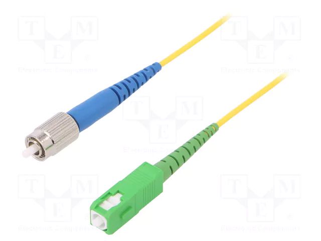 Fiber patch cord; FC/UPC,SC/APC; 2m; 9/125um; yellow; Out: SC/APC FIBRAIN FIBRAIN-PATCH-017