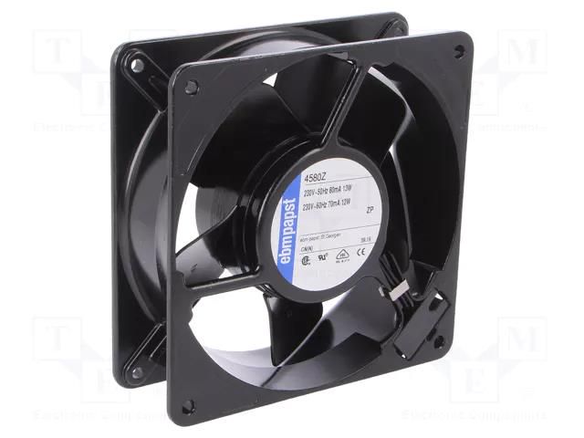 Fan: AC; axial; 230VAC; 119x119x38mm; 114m3/h; 30dBA; slide; 1900rpm EBM-PAPST 4580Z