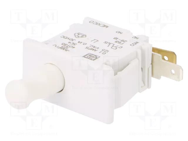 Switch: door; Pos: 2; SPDT; 0.1A; Leads: connectors; on panel ZF F68-30A