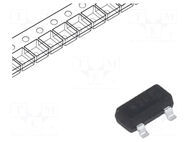 Transistor: PNP; bipolar; 300V; 0.5A; 300mW; SOT23 DIODES INCORPORATED MMBTA92-7-F