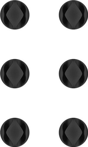 Cable Management 2 Slots, Black, black - 6-piece set for organising and attaching cables, removable 70362