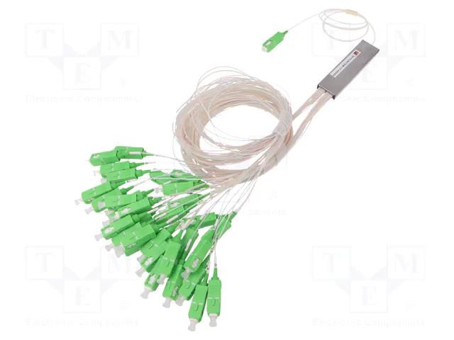 Transition: splitter; SC/APC,both sides; Input: SC/APC; 80x20x6mm FIBRAIN FIBRAIN-SPLIT-010