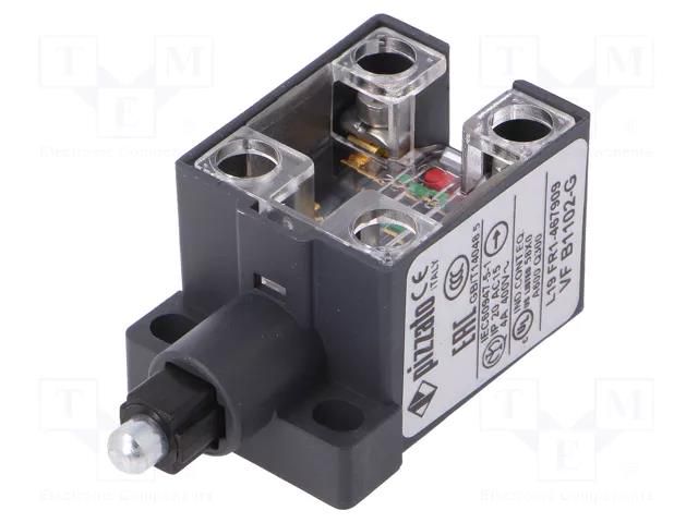Limit switch; metal plunger; NC x2; 10A; max.400VAC; max.250VDC PIZZATO ELETTRICA VFB1102-G