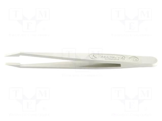 Tweezers; Blade tip shape: sharp; Tweezers len: 115mm; ESD IDEAL-TEK IDL-709.DG