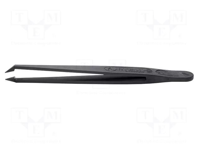 Tweezers; Blade tip shape: sharp; Tweezers len: 110mm; ESD IDEAL-TEK IDL-708.CF