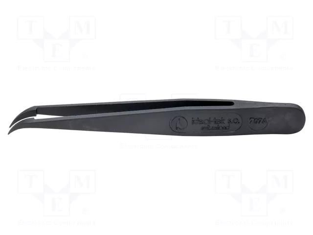 Tweezers; Blade tip shape: sharp; Tweezers len: 115mm; ESD IDEAL-TEK IDL-707A.CF