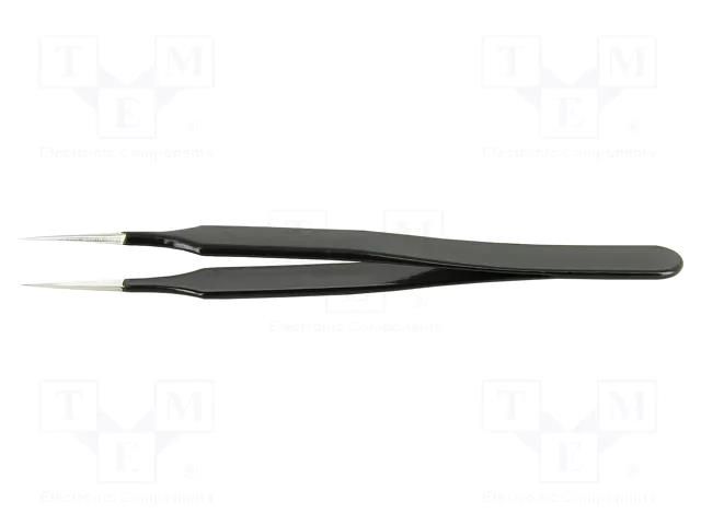 Tweezers; Blade tip shape: sharp; Tweezers len: 110mm; ESD IDEAL-TEK IDL-4.SA.NE.6